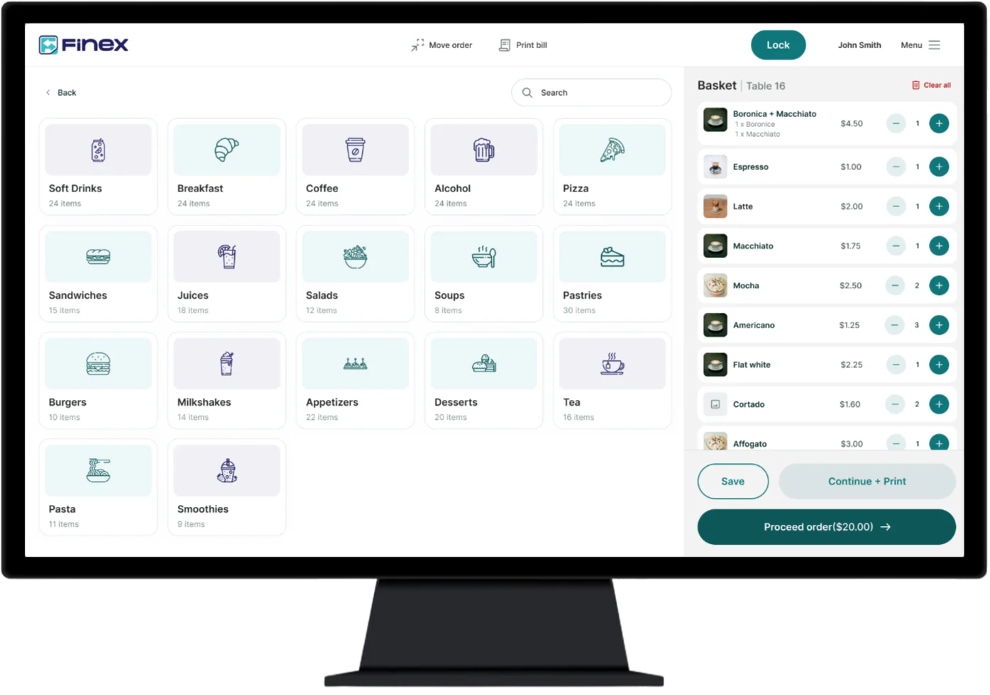 Finex system interface